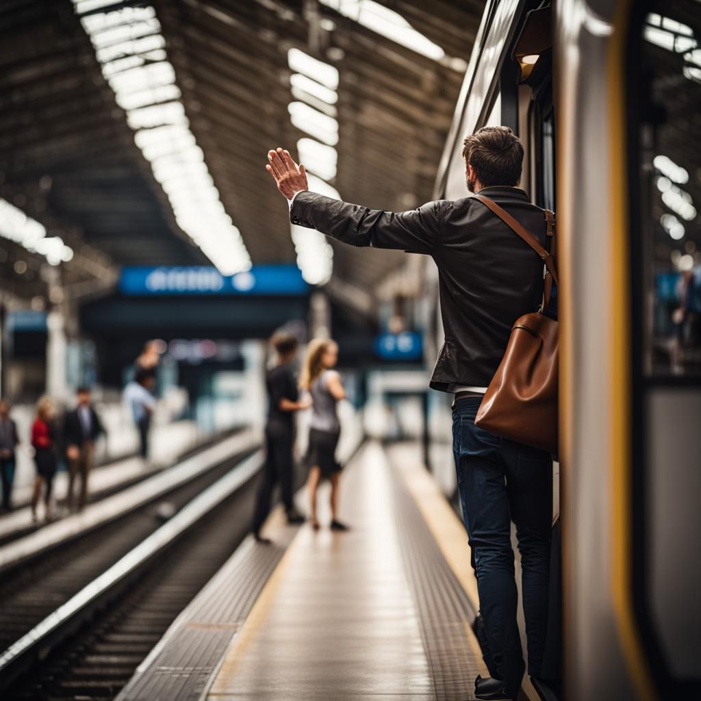 Farewell at Train Station: Professional Photography