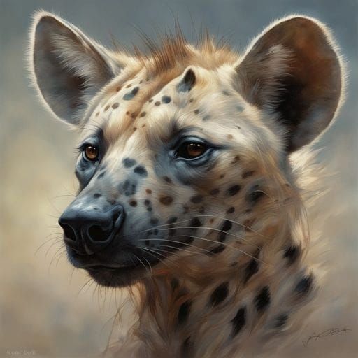 Detailed and Realistic Image of a Beautiful Hyena