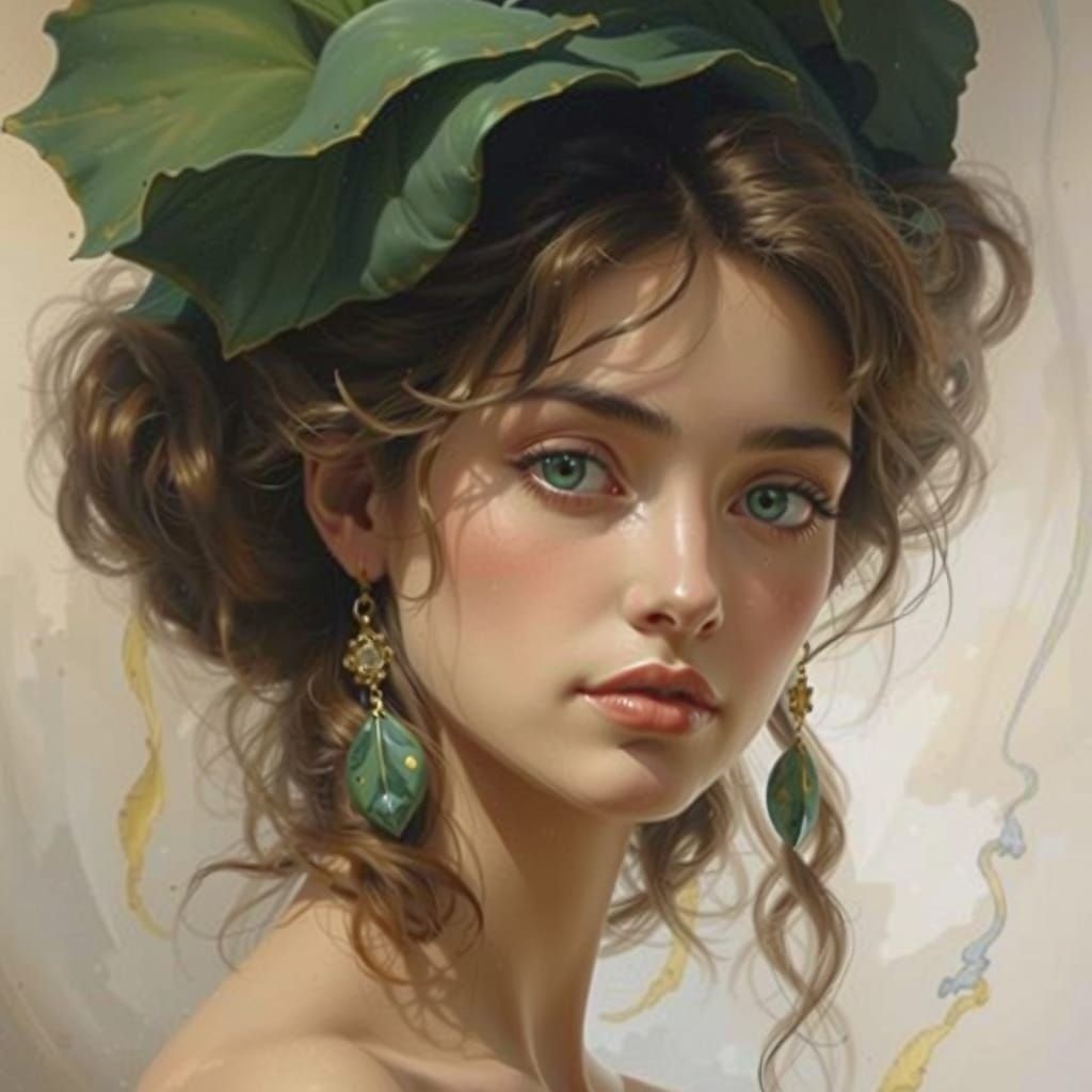 A Woman in Serene Acceptance, Illuminated by Golden Light