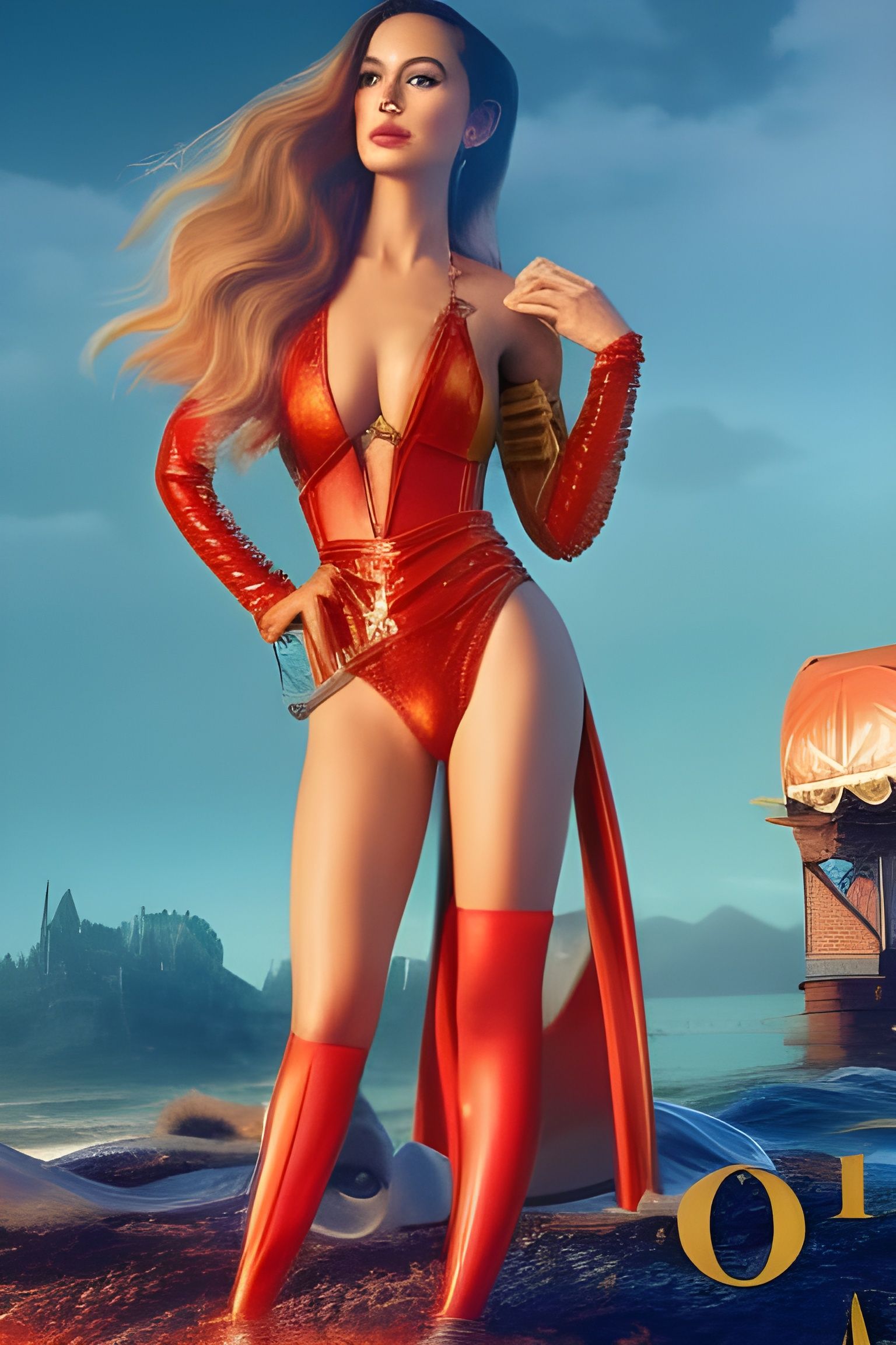 Jodie Comer as Baywatch Star in 70s Style