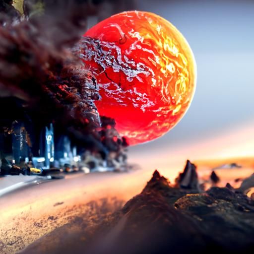 Fiery Planet: Detailed Matte Painting