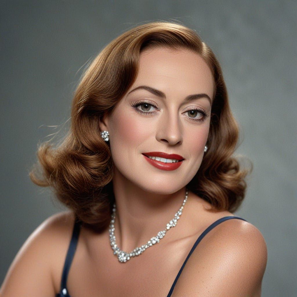 Classic Hollywood Actress in Vintage Glamour Style