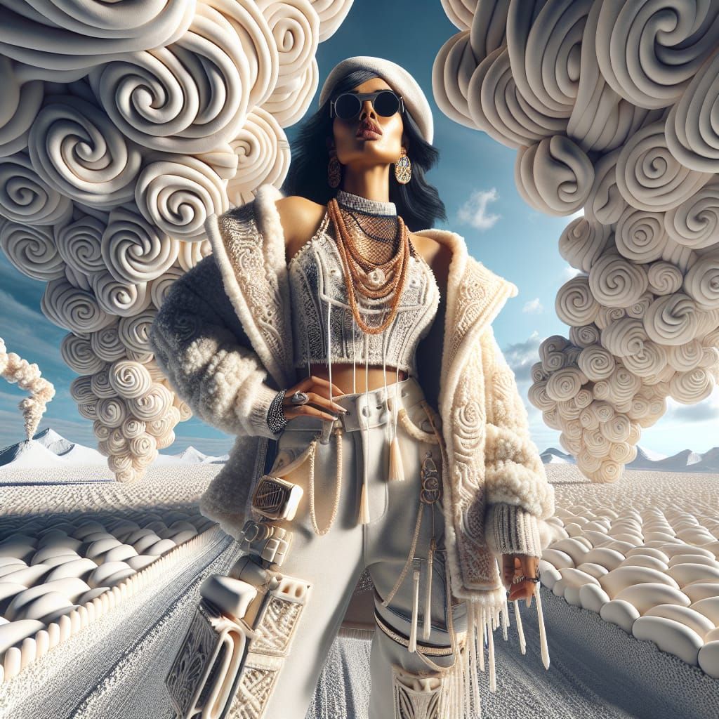 Marshmallow-Punk Woman in a Marshmallow World