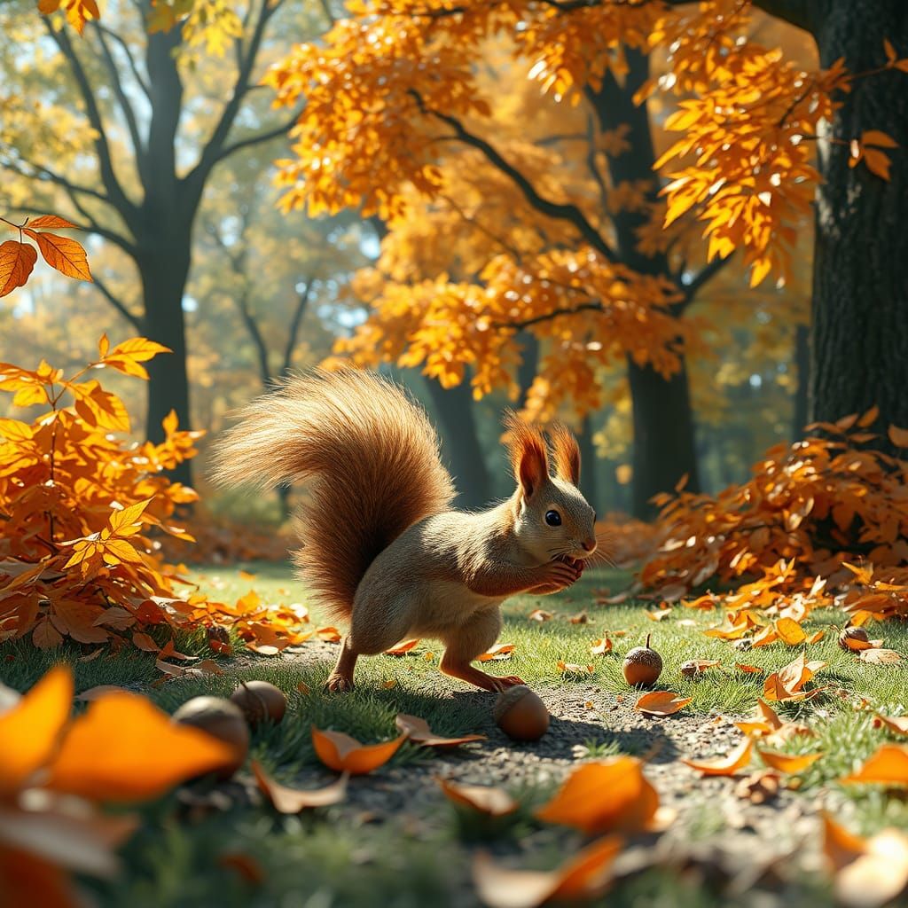 SQUIRREL IN AUTUMN