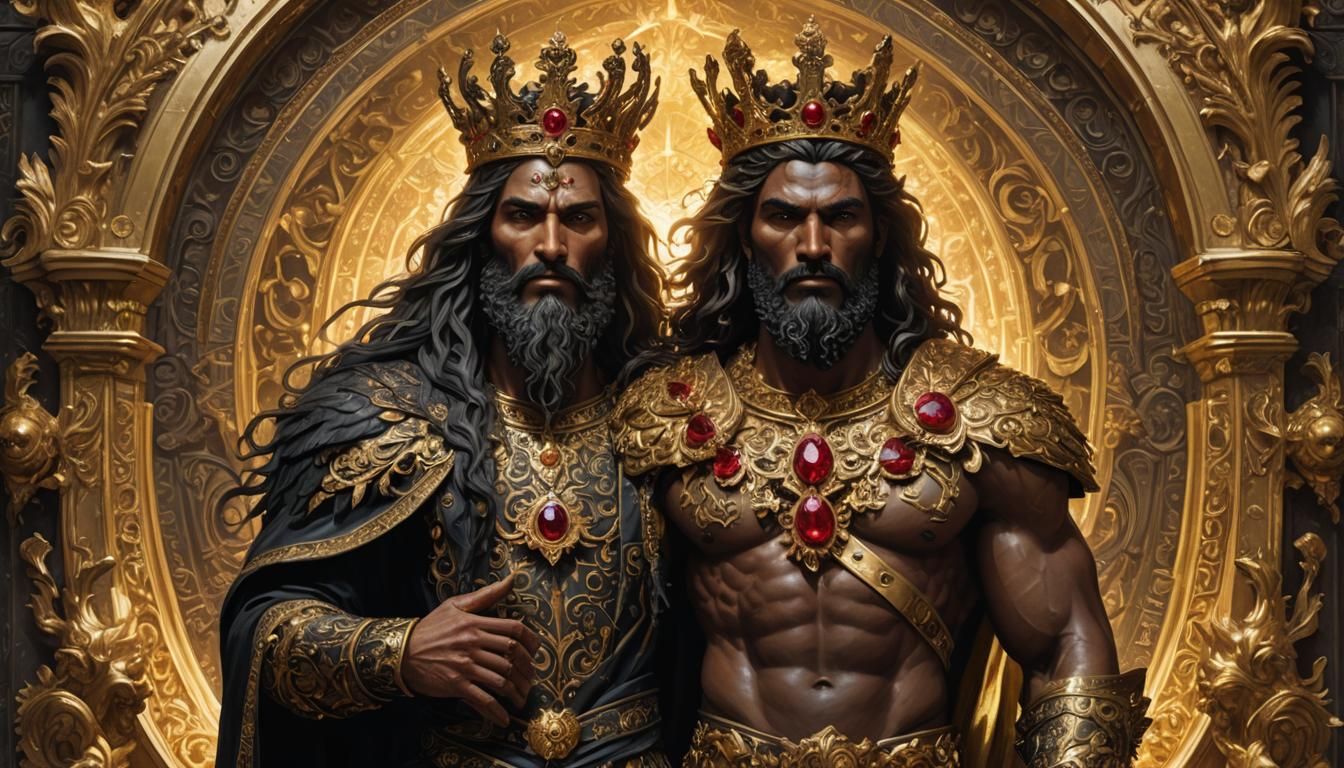 Majestic God in Baroque Fantasy Art Style