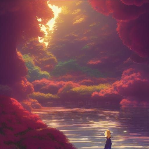 Anime Key Visual in Studio Ghibli Style