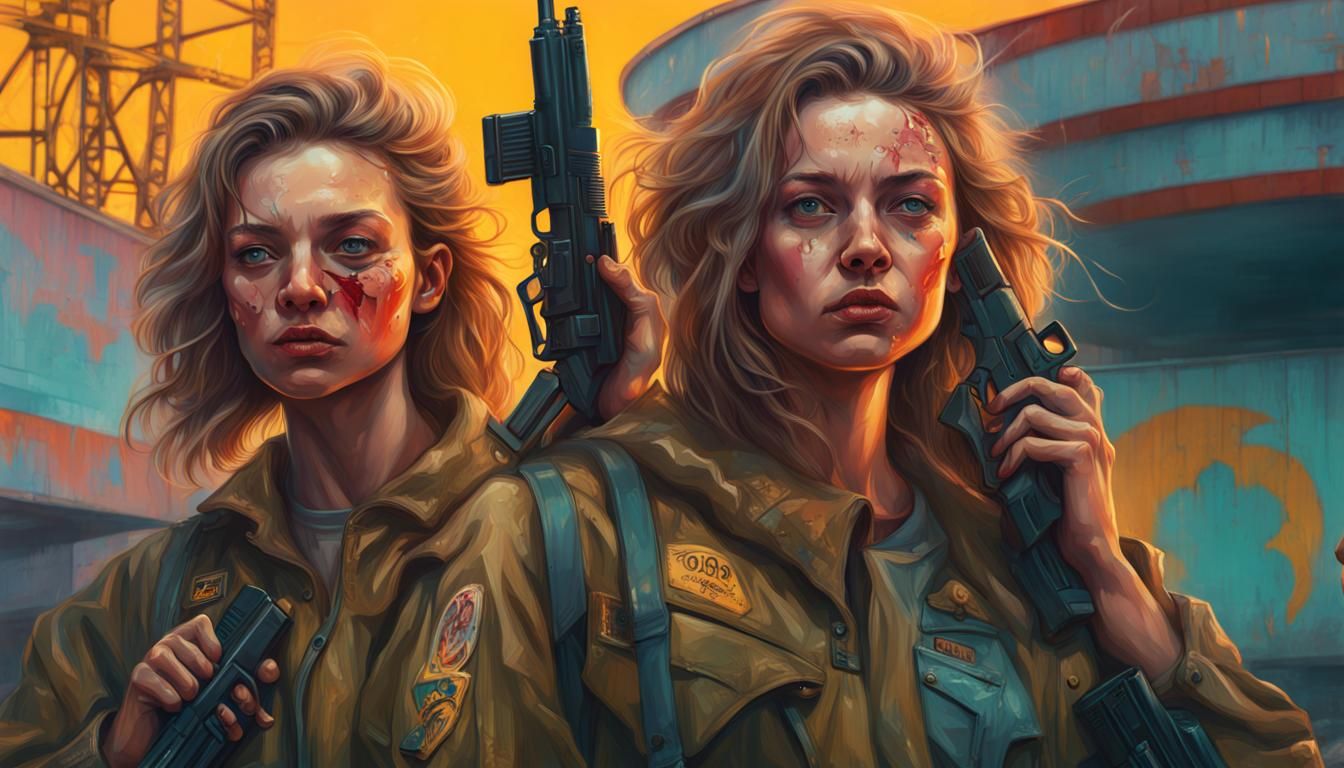 Chernobyl Amusement Park: Hyperrealistic Girls with Guns
