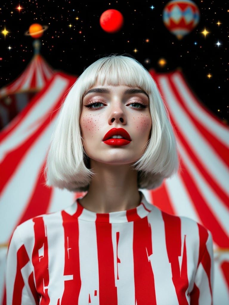 Digital Dreamer in Striped Elysium