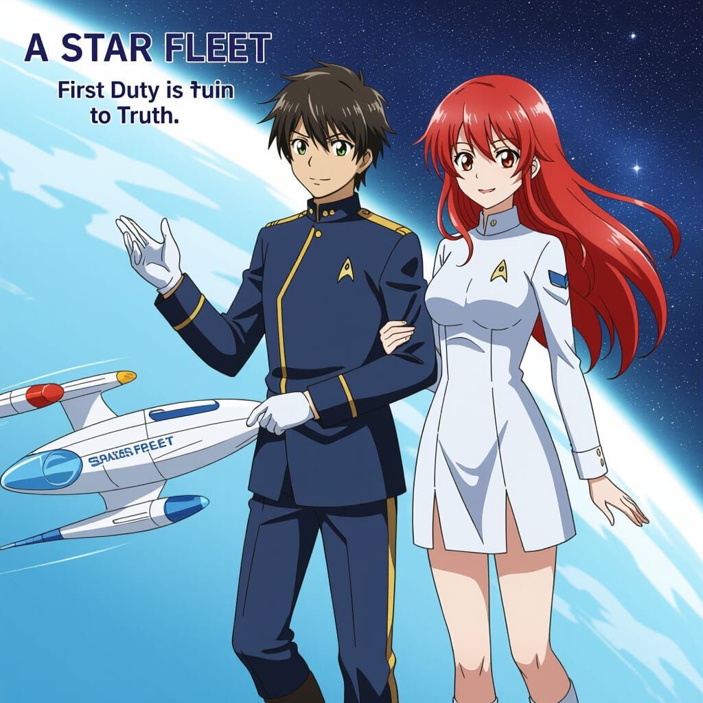 Anime Style Starfleet Officer Portrait