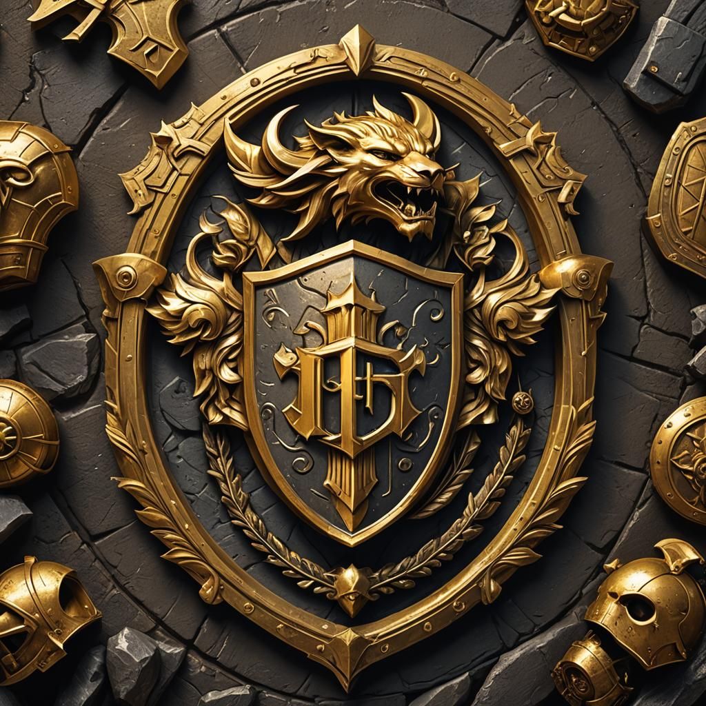 Hufflepuff and Golden Gladiator Logo Art