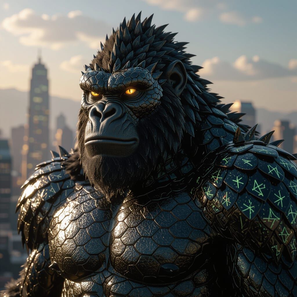 Majestic Reptilian Overlord Dominates Digital Skies