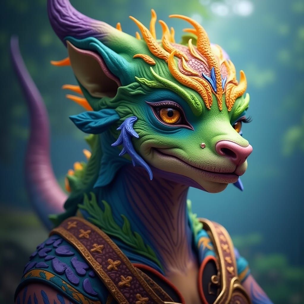 Detailed Smiling Face in Fantasy Concept Art