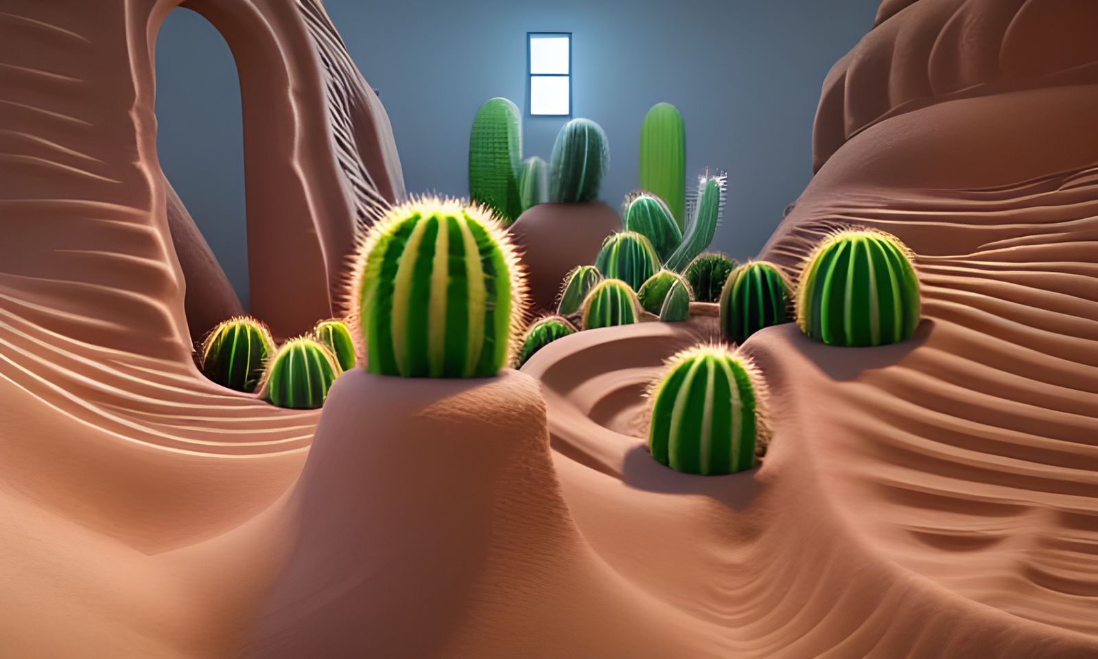 Surreal Desert Backrooms Dreamscape