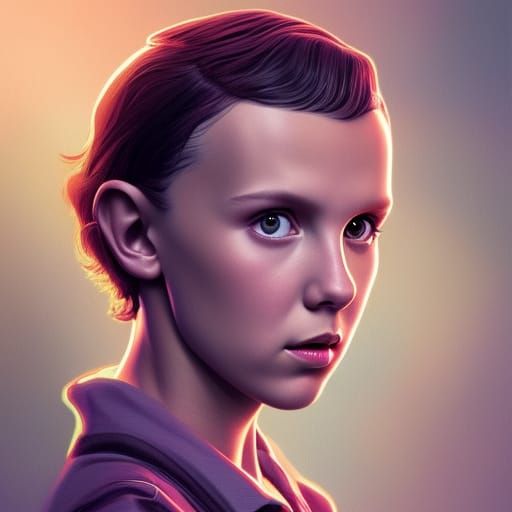 Millie Bobby Brown Portrait in Artstation Style