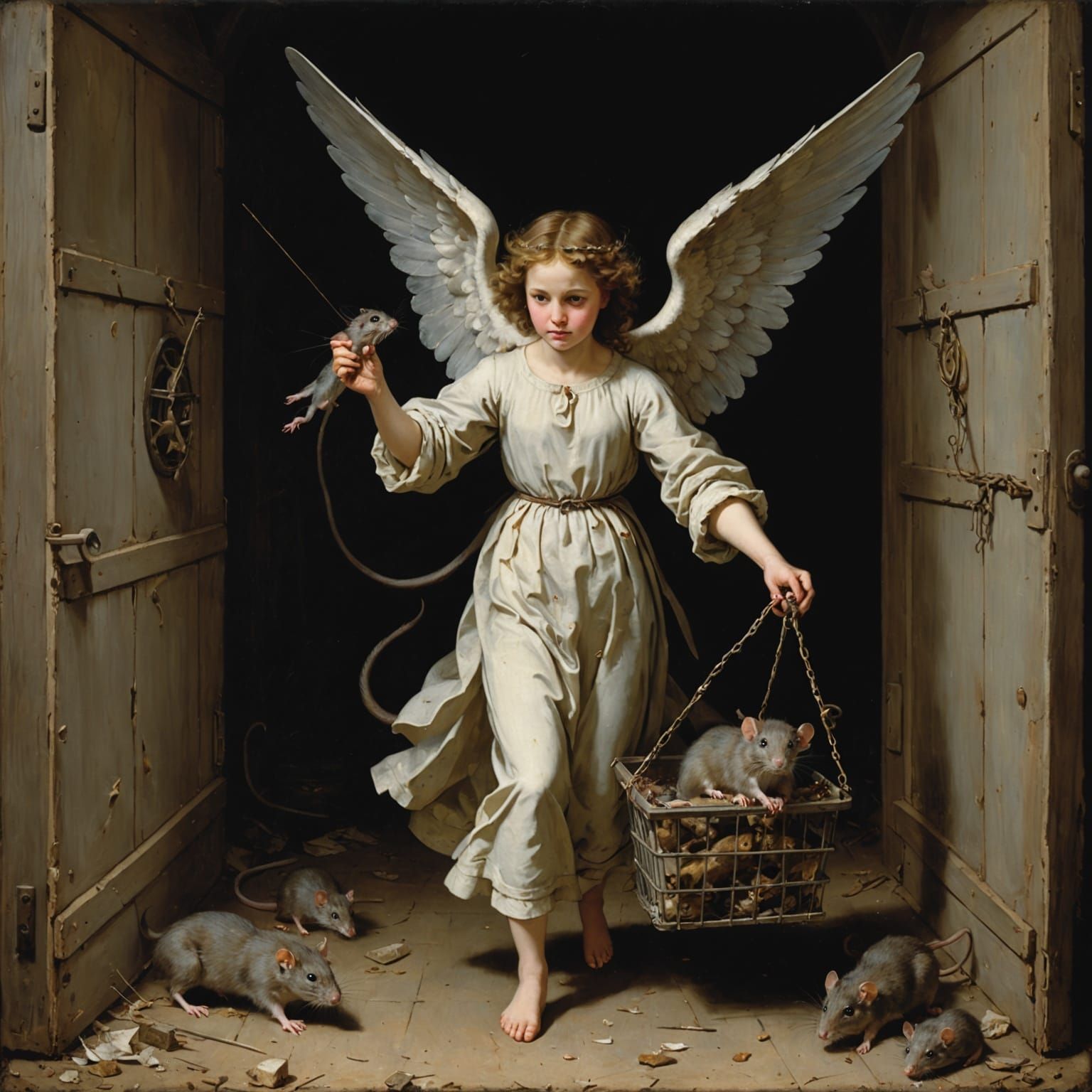 Angel Trapped in a Realistic Rat Trap