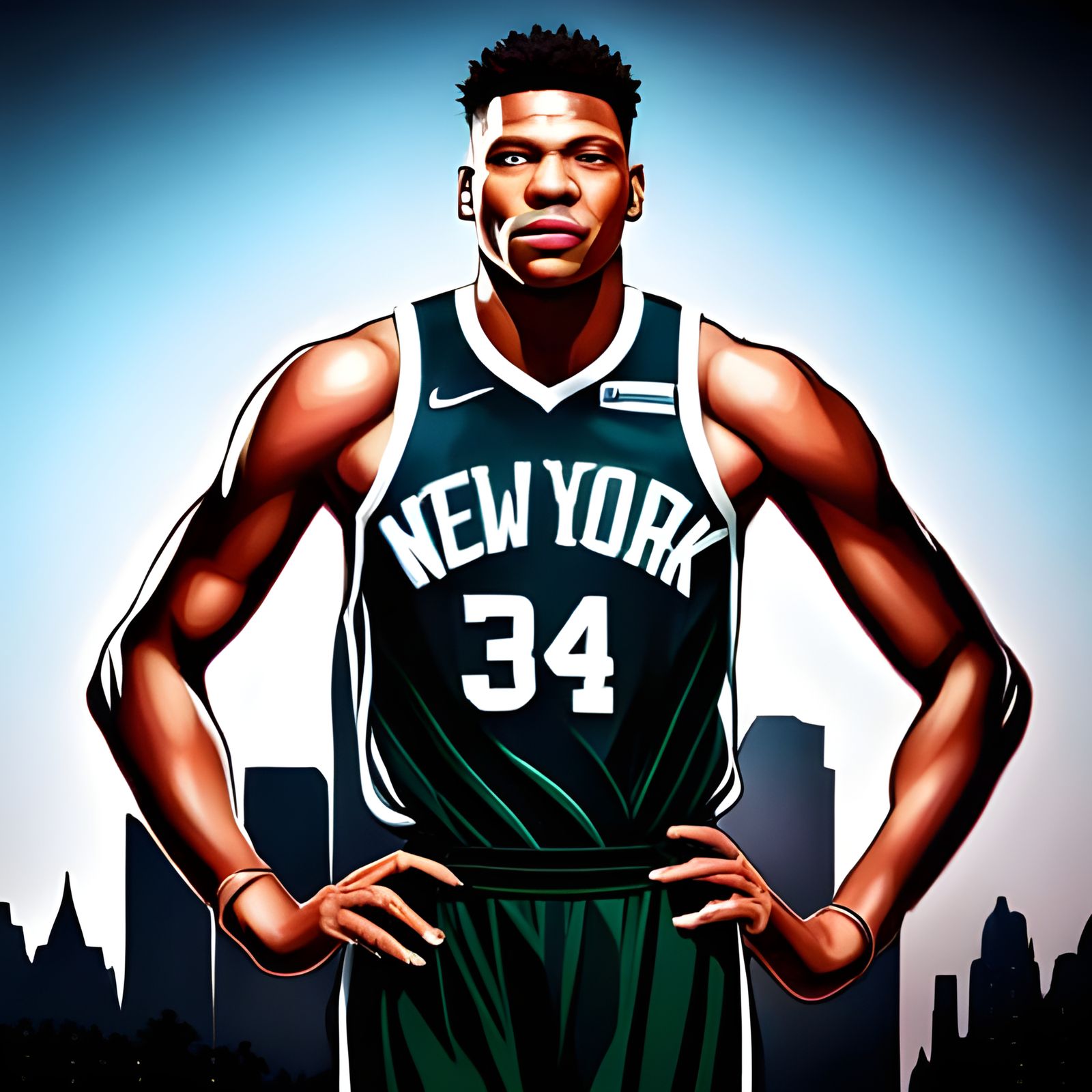 Giannis Antetokounmpo: King of New York Portrait