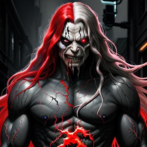 Knull in Gritty Alleyway: Hyperphotorealistic Cinematic Film...