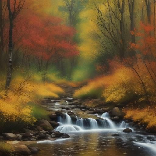 vibrant autumn<lora:Dreamshaper RoyJ:1.0> landscape with bir...