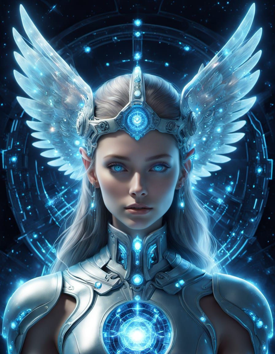 Divine Transhumanist Female Embodiment of Posthuman Perfecti...