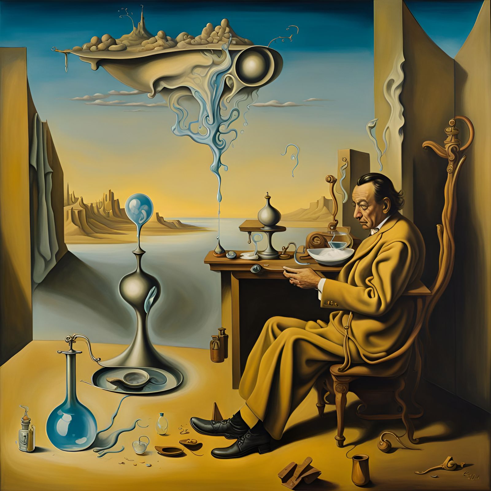 Smith, The Alchemist: A Surreal Oil Painting