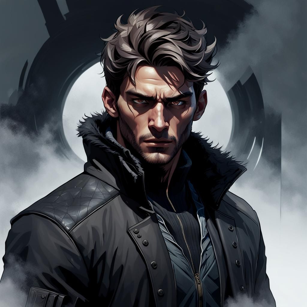 Mysterious Man in Shadows: Norse Mythology Concept Art