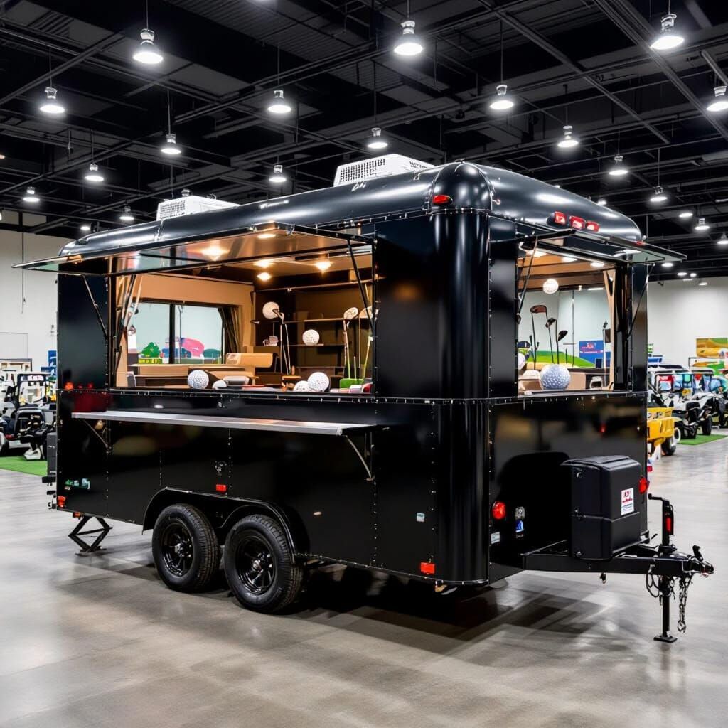 Golf-Themed Trailer Wrap in Stylized Realism