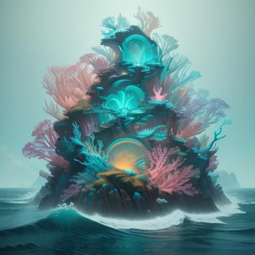 Oceanic Wave Lovers in Urban Fantasy Style