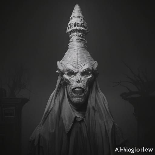 Eldritch Horror Silhouette Emerges from Closet in Dark Surre...