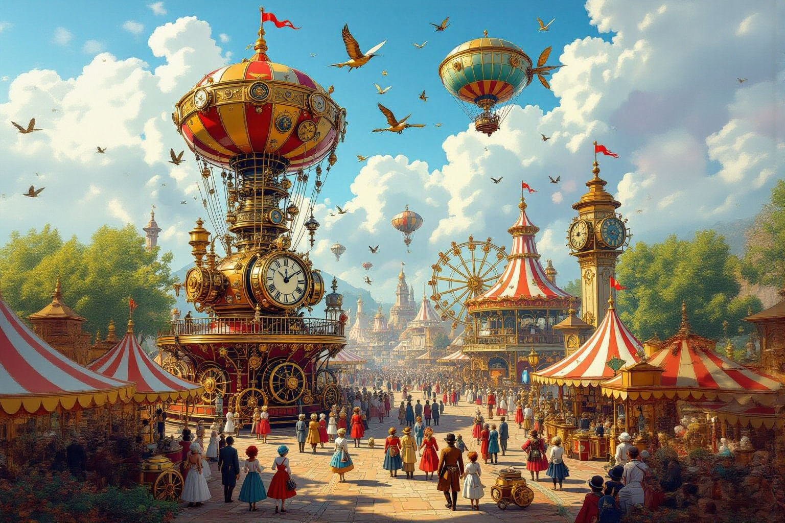 Clockwork Carnival Day: Automaton Festival with Steam-Powere...