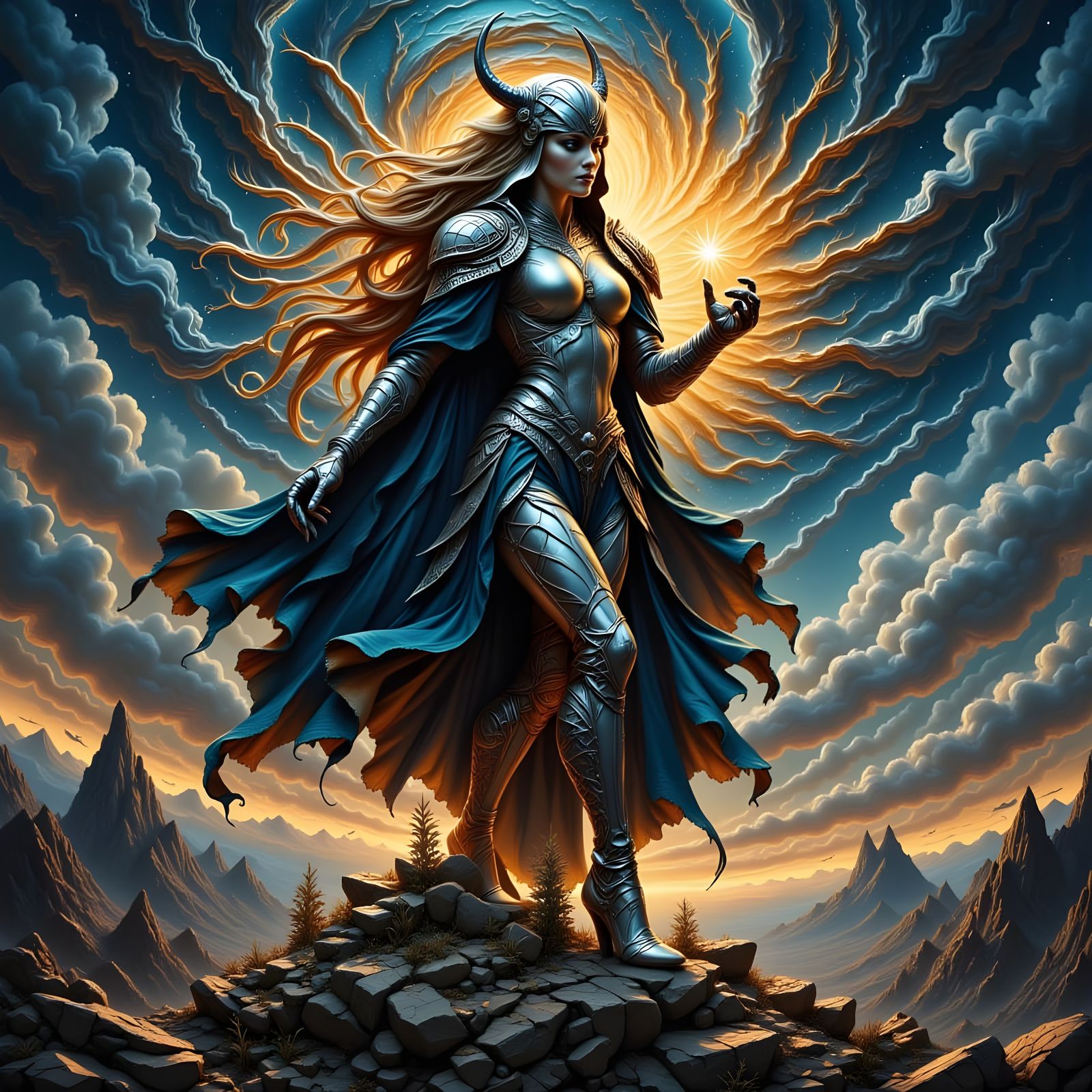 Enchanted Village Girl with Shimmering Eyes