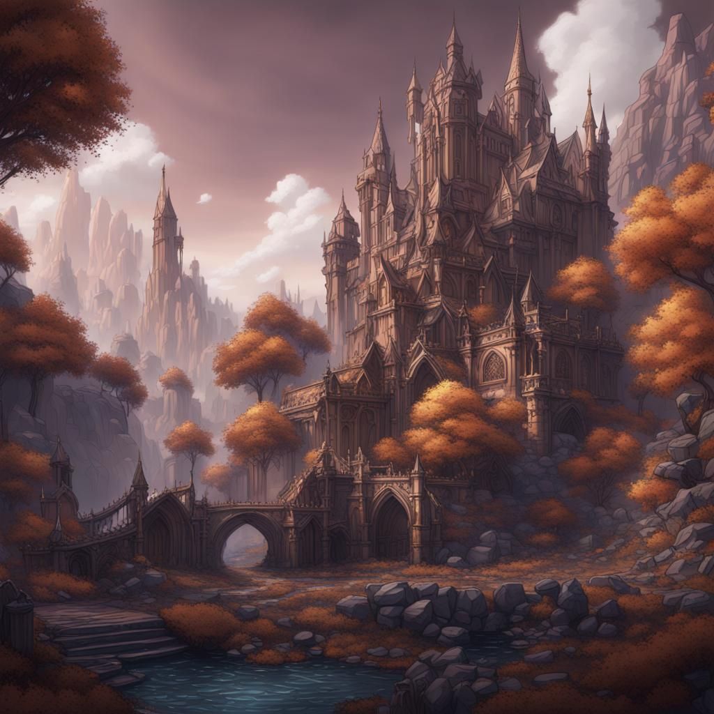 Surreal Fantasy Realm in Deep Color