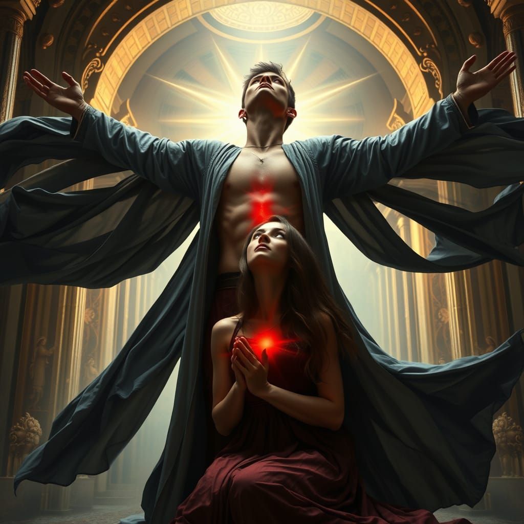 Epic Medieval Fantasy Art: Handsome Man and Serene Woman in ...