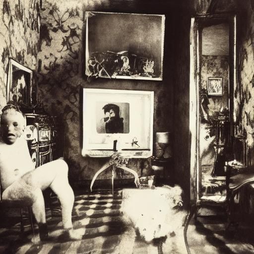 Scanography of Being Home Alone in Gouache Style