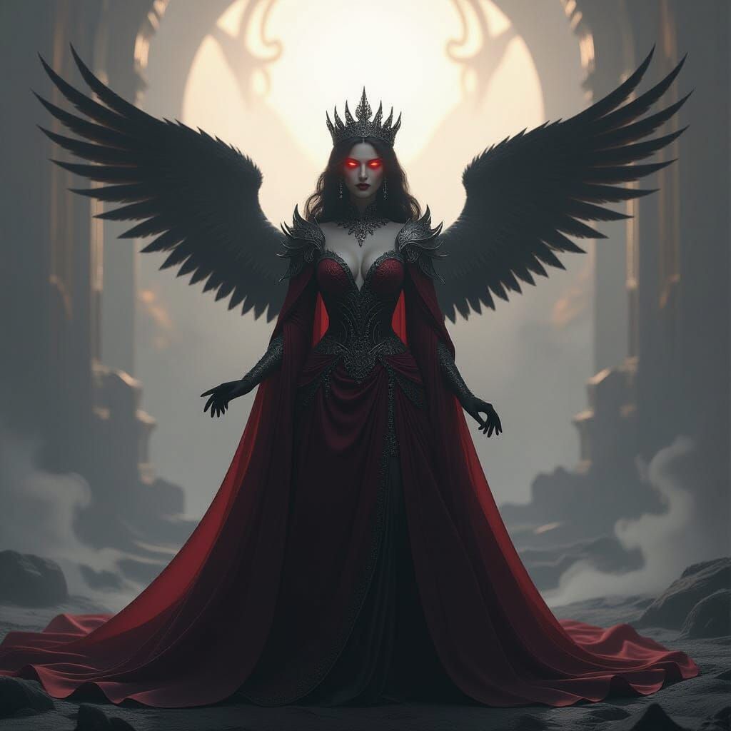 Surreal Queen Between Light and Darkness in Hyper-Realistic ...