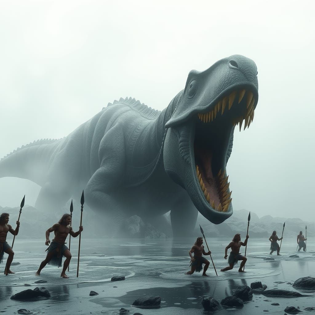 Giant Tylosaurus Emerges from Primordial Depths