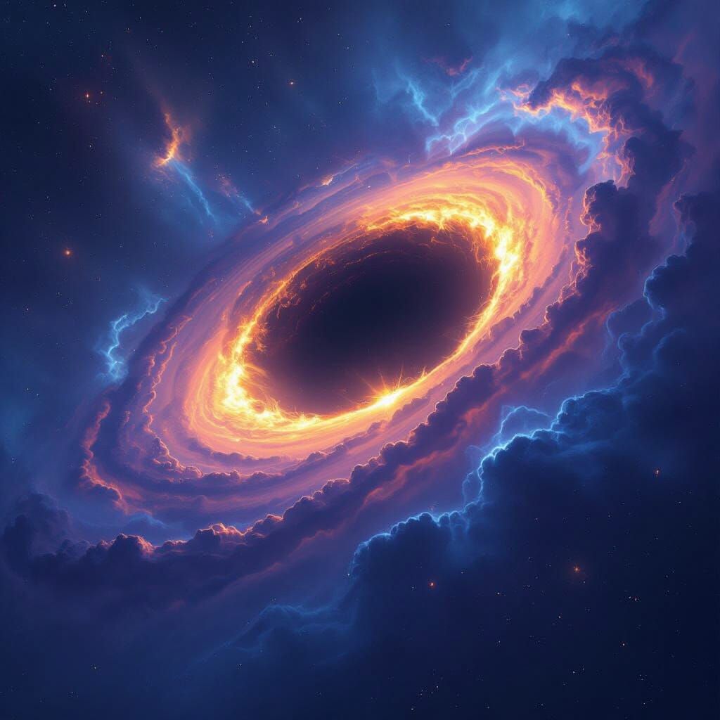 Supermassive Black Hole with Glowing Event Horizon