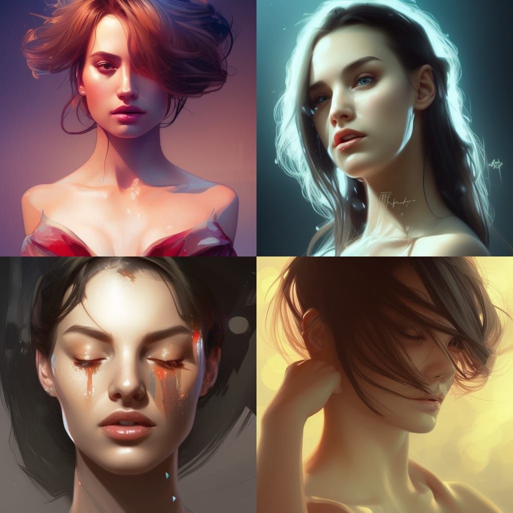 Hyperdetailed Portrait of a Woman in Digital Art Style