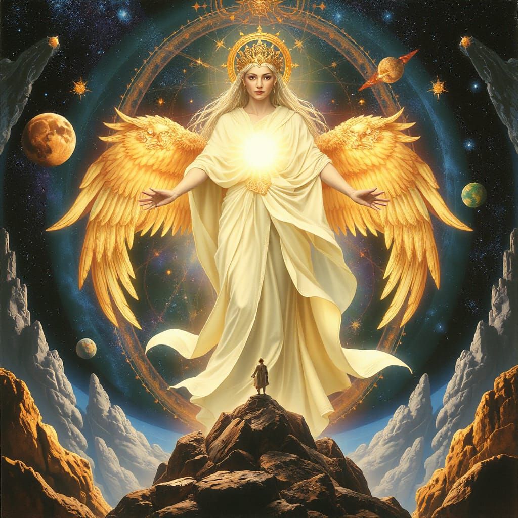 Cosmic Ethereal Goddess: Titanic Primordial Divinity