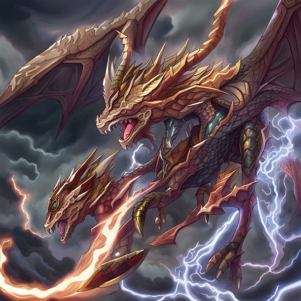 Majestic Lightning Dragon Unleashes Electric Fury