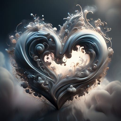 Abstract Heart of Wind Digital Art