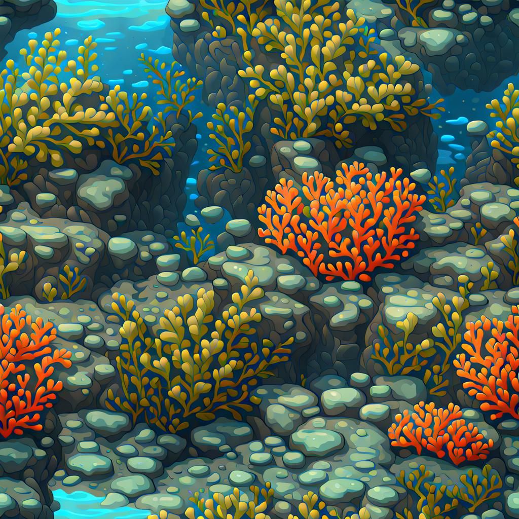 Seamless Underwater Game Texture in 2D