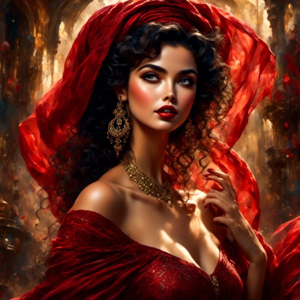 Gina Lollobrigida as Esmeralda in Vintage Photograph