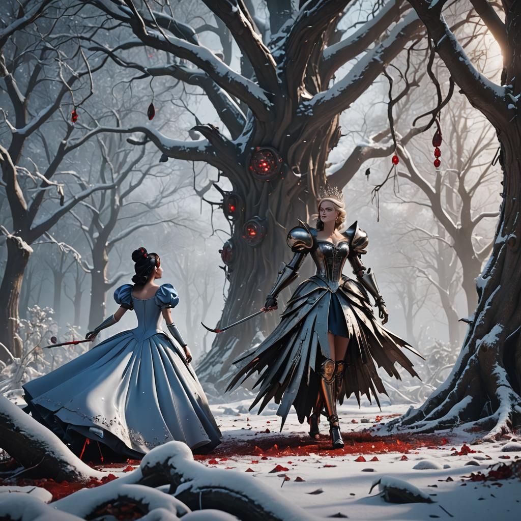 Cinderella Stabs Snow White in Sci-Fi Forest