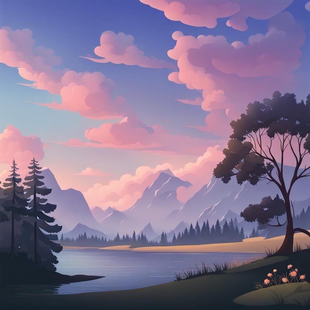 Calming Nature Landscape for Relaxation