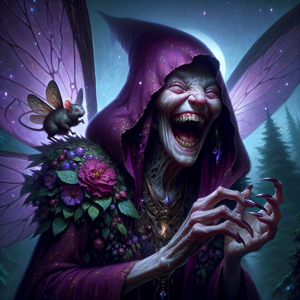 Unsettling Fairy's Maniacal Laughter in Magical Forest