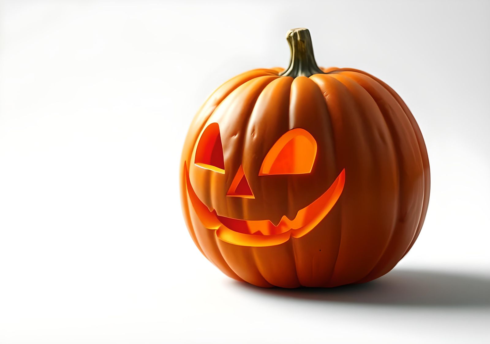 Halloween Pumpkin with a Frightening Smile