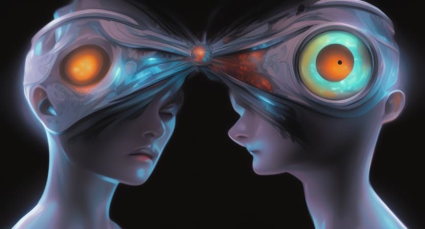 Mind Reading Concept Art in Anime Graffiti Style