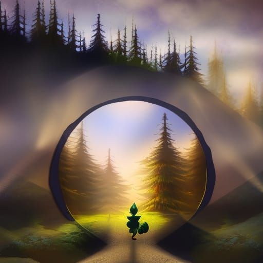 Enchanted Fantasy Woods: A Magical Forest Scene