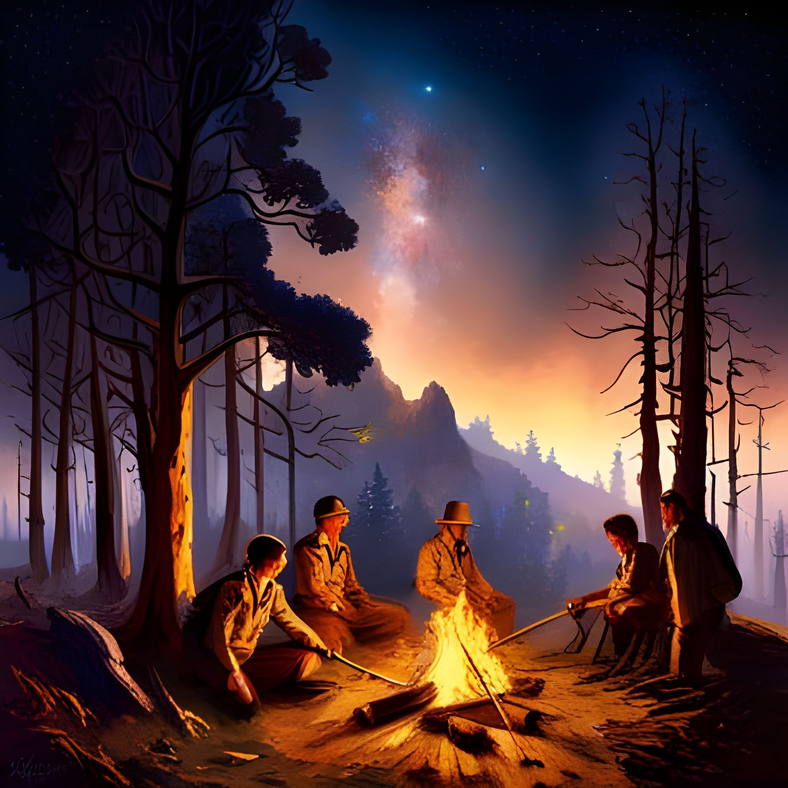 Boy Scouts Campfire