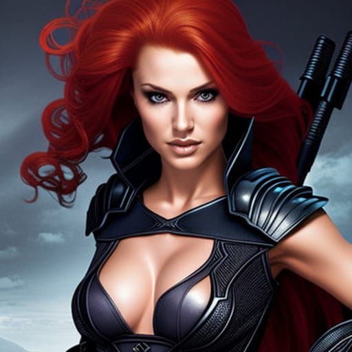 Intricate Rococo Portrait of Mara Jade in Dark Colors